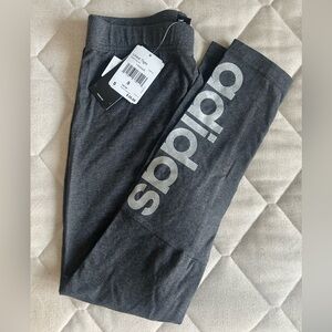 🖤 Adidas Linear Tight Leggings With Glitter Lettering